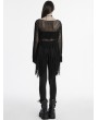 Punk Rave Black Gothic Decadent Hollow Out Tassels Sweater for Women