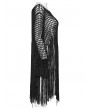 Punk Rave Black Gothic Decadent Hollow Out Tassels Sweater for Women