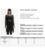 Punk Rave Black Gothic Decadent Hollow Out Tassels Sweater for Women