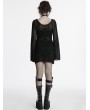 Punk Rave Black Gothic Punk Decadent Sexy Perspective Skull Knit Dress