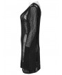 Punk Rave Black Gothic Punk Decadent Sexy Perspective Skull Knit Dress