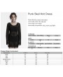 Punk Rave Black Gothic Punk Decadent Sexy Perspective Skull Knit Dress