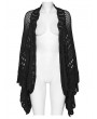 Punk Rave Black Gothic Hollowed Out Loose Cardigan Sweater for Women