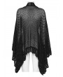 Punk Rave Black Gothic Hollowed Out Loose Cardigan Sweater for Women