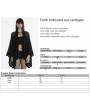 Punk Rave Black Gothic Hollowed Out Loose Cardigan Sweater for Women