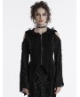 Punk Rave Black Decadent Gothic Fit Hooded Sweater Coat for Women