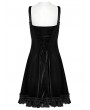 Punk Rave Black Gothic Gradient Cute Velvet Short Dress