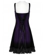 Punk Rave Violet Gothic Gradient Cute Velvet Short Dress