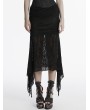 Punk Rave Black Gothic Mesh Patchwork Fishtail Skirt