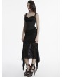 Punk Rave Black Gothic Mesh Patchwork Fishtail Skirt