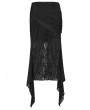 Punk Rave Black Gothic Mesh Patchwork Fishtail Skirt