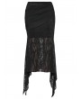 Punk Rave Black Gothic Mesh Patchwork Fishtail Skirt