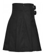 Punk Rave Black Gothic Skull Rivet Short Pleated Skirt