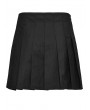 Punk Rave Black Gothic Skull Rivet Short Pleated Skirt