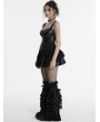 Punk Rave Black Decadent Gothic Punk Irregular Splicing Layered Short Skirt