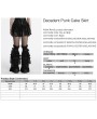 Punk Rave Black Decadent Gothic Punk Irregular Splicing Layered Short Skirt