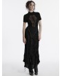 Punk Rave Black Decadent Gothic Punk Fishtail Long Skirt