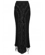 Punk Rave Black Decadent Gothic Punk Fishtail Long Skirt