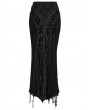 Punk Rave Black Decadent Gothic Punk Fishtail Long Skirt