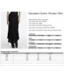 Punk Rave Black Decadent Gothic Punk Fishtail Long Skirt