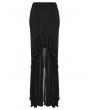 Punk Rave Black Asymmetrical Gothic Ruffle High-Low Fishtail Skirt