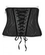 Punk Rave Black Gothic Cyberpunk Side Zip Lace-Up Underbust Corset Waistband