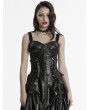 Punk Rave Black Gothic Punk Faux Leather Versatile Corset Waistband