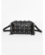 Punk Rave Black Gothic Punk Metal Rose Rivet Crossbody Bag