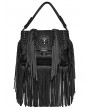 Punk Rave Black Gothic Punk Skull Tassel Textured Faux Leather Bag