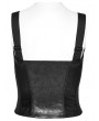 Punk Rave Black Gothic Punk Faux Leather Vest Top for Women