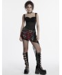 Punk Rave Black Gothic Buckle Strap Corset Style Cami Top for Women