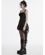 Punk Rave Black Gothic Buckle Strap Corset Style Cami Top for Women