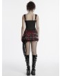 Punk Rave Black Gothic Buckle Strap Corset Style Cami Top for Women