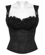 Punk Rave Black Gothic Buckle Strap Corset Style Cami Top for Women