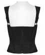 Punk Rave Black Gothic Buckle Strap Corset Style Cami Top for Women