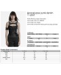 Punk Rave Black Gothic Apocalypse Punk Denim Sleeveless T-Shirt for Women