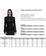 Punk Rave Black Gothic Gradient Velvet Bat Collar Long Sleeve Shirt for Women