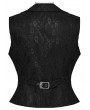 Punk Rave Black Gothic Academy Style Patterned Lapel Vest for Women