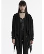 Punk Rave Black Gothic Punk Loose Irregular Jacket for Women