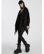 Punk Rave Black Gothic Punk Loose Irregular Jacket for Women