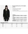 Punk Rave Black Gothic Punk Loose Irregular Jacket for Women