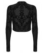 Punk Rave Black Fashion Gothic Printed Short Coat for Women