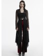 Punk Rave Black Gothic Irregular Hem Lace Cardigan for Women