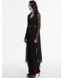 Punk Rave Black Gothic Irregular Hem Lace Cardigan for Women