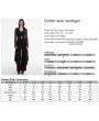 Punk Rave Black Gothic Irregular Hem Lace Cardigan for Women