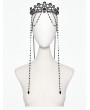 Punk Rave Black Gothic Skull Rhinestones Chain Crown Headdress