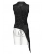 Punk Rave Black Dark Night Gothic Asymmetric Women's Vest with Detachable Chain