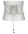 Punk Rave White Gothic Retro Buckle Loops Steampunk Girdle