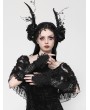 Dark in love Black Gothic Romantic Lace Embroidered Gloves