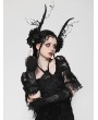 Dark in love Black Gothic Romantic Lace Embroidered Gloves